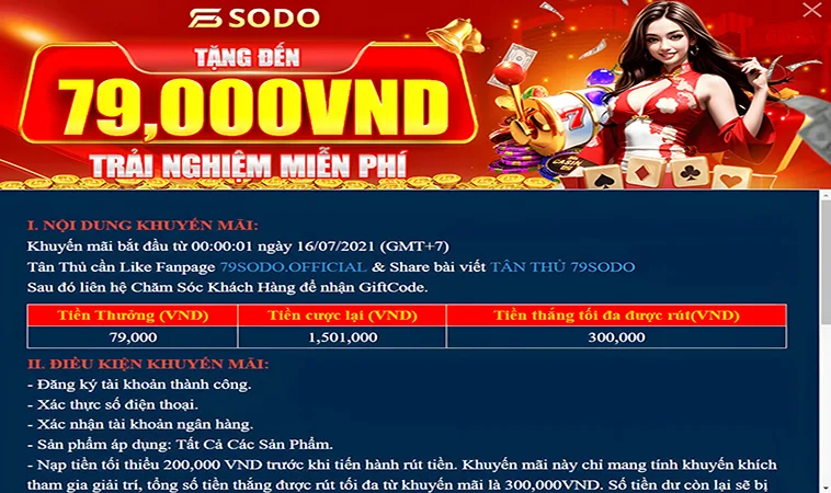 Đừng Bỏ Lỡ Cơ Hội Nạp Lần 2 Tặng 50% Tại Nhà Cái 79Sodo 2 Những Lưu Ý Khi Tham Gia Chương Trình Này